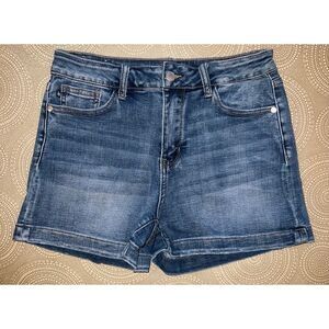 Judy Blue high-waisted medium wash denim shorts